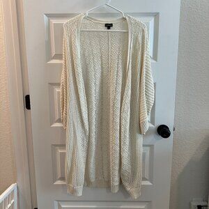 Torrid ivory open-knit cardigan size 1